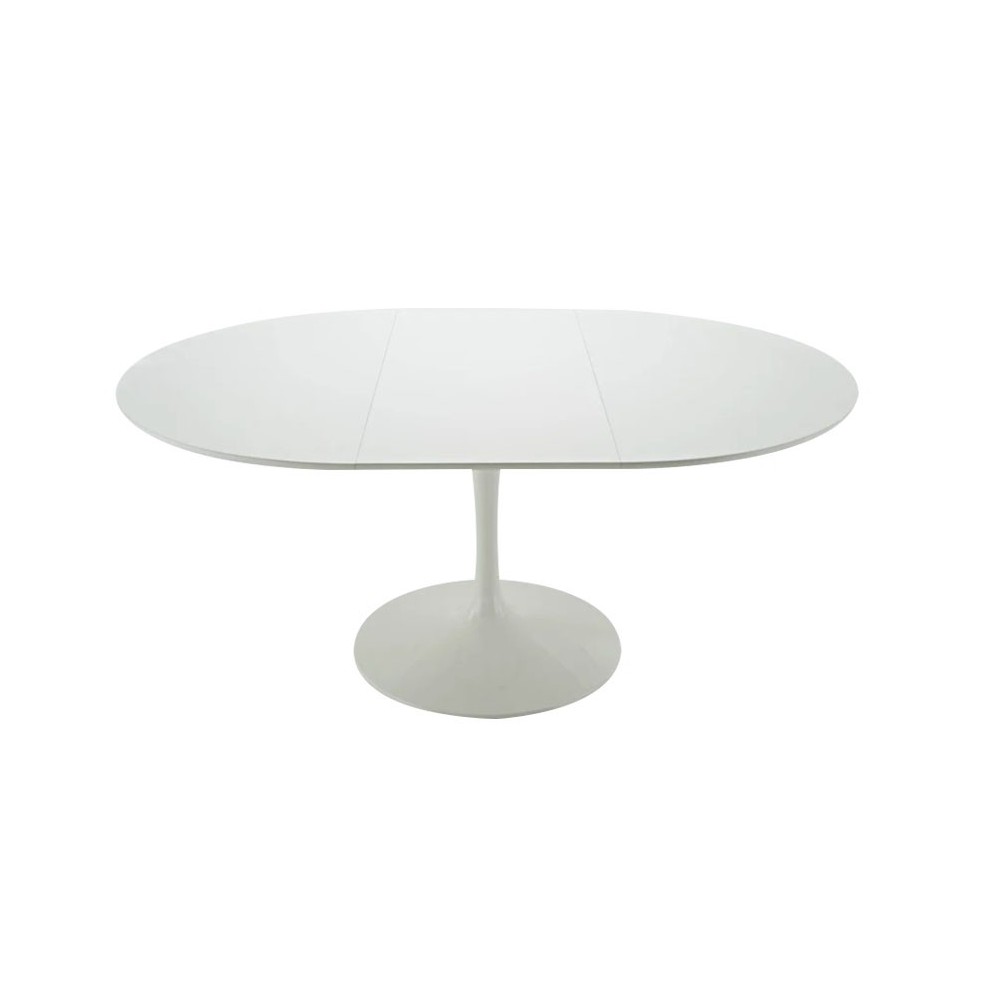 WHITE EXTENDABLE TULIP TABLE