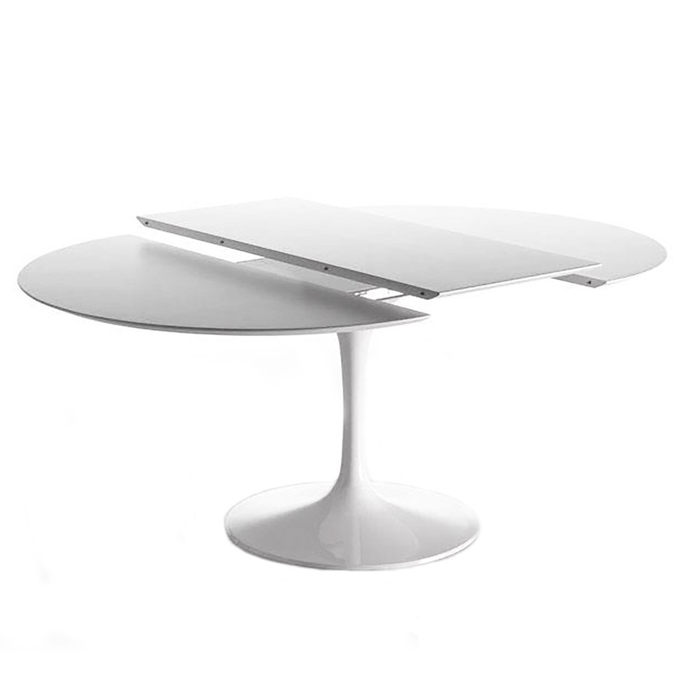 tulip white extendable table