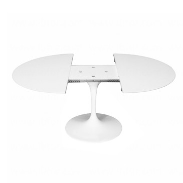 tulip extendable table mechanism for extending the white table