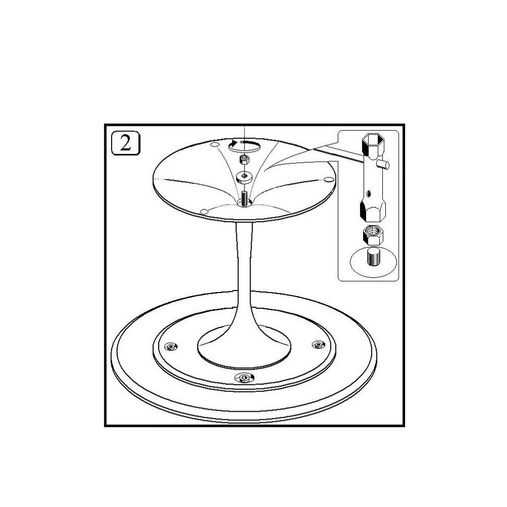 Tulip oval table in various sizes with laminate or marble top