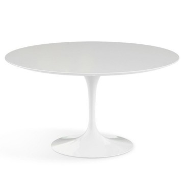 Re-edition of Tulip dining table by Eero Saarinen in laminate, carrara or marquinia