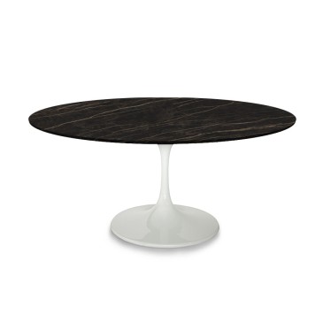 Tulip outdoor table with ultra-resistant ceramic top