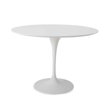 Oval Tulip Table with round base with top in Laminate or Marble various Finishes