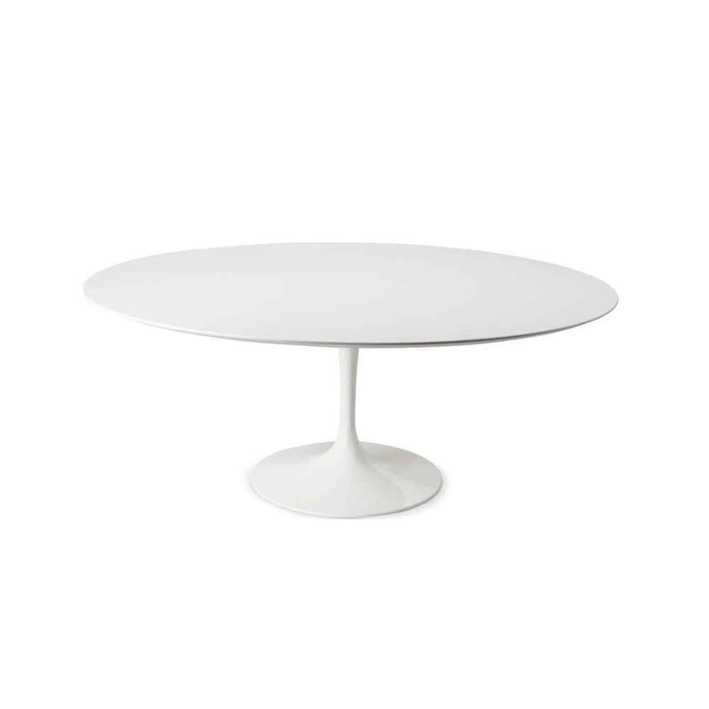 tulip round table diam 127 to 180 in laminate or carrara marble, marquinia, arabescato vagli, calacatta gold aluminum base